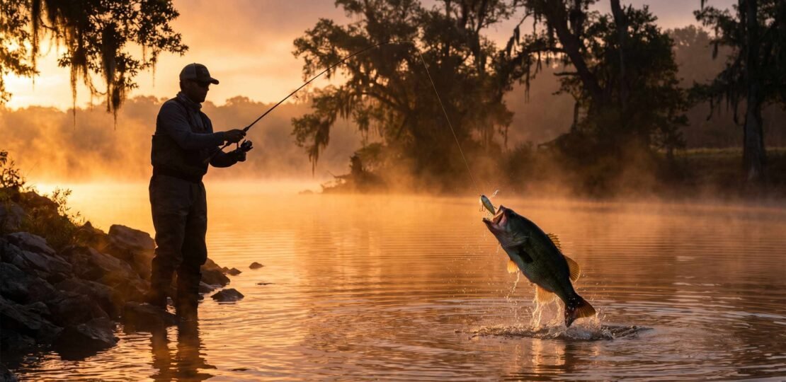 How to Fish for Bass – Largemouth Bass Jumping