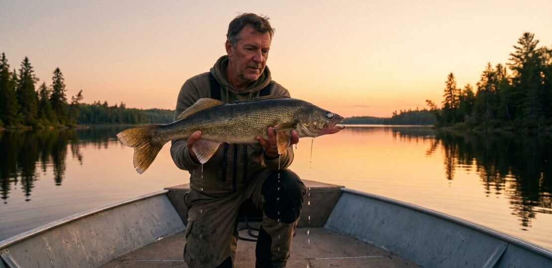 How to Catch Walleye – Angler at Dawn